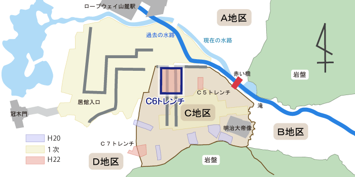 Ｃ地区平面略測図