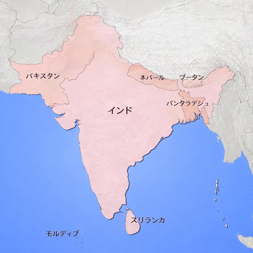 South Asia map